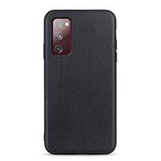 Soft Luxury Leather Snap On Case Cover B01H for Samsung Galaxy S20 FE (2022) 5G Black
