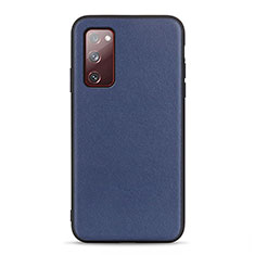 Soft Luxury Leather Snap On Case Cover B01H for Samsung Galaxy S20 FE (2022) 5G Blue