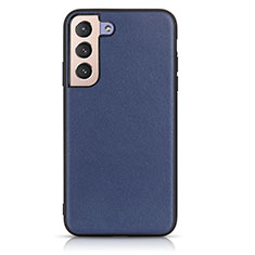 Soft Luxury Leather Snap On Case Cover B01H for Samsung Galaxy S21 5G Blue