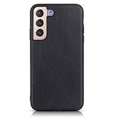 Soft Luxury Leather Snap On Case Cover B01H for Samsung Galaxy S21 FE 5G Black
