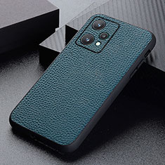 Soft Luxury Leather Snap On Case Cover B02H for Realme 9 5G Green