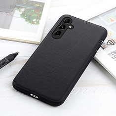 Soft Luxury Leather Snap On Case Cover B02H for Samsung Galaxy A14 5G Black