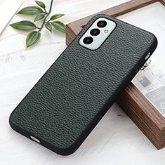 Soft Luxury Leather Snap On Case Cover B02H for Samsung Galaxy M23 5G Green