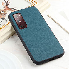 Soft Luxury Leather Snap On Case Cover B02H for Samsung Galaxy S20 FE 5G Green