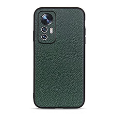 Soft Luxury Leather Snap On Case Cover B02H for Xiaomi Mi 12 Lite 5G Green