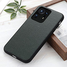 Soft Luxury Leather Snap On Case Cover B02H for Xiaomi Mi Mix 4 5G Green