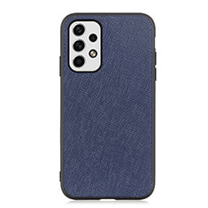 Soft Luxury Leather Snap On Case Cover B03H for Samsung Galaxy A23 5G Blue