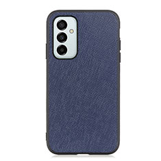 Soft Luxury Leather Snap On Case Cover B03H for Samsung Galaxy M23 5G Blue