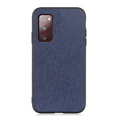 Soft Luxury Leather Snap On Case Cover B03H for Samsung Galaxy S20 FE (2022) 5G Blue