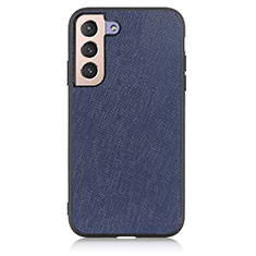 Soft Luxury Leather Snap On Case Cover B03H for Samsung Galaxy S22 5G Blue