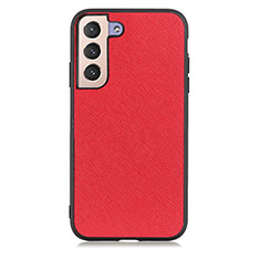Soft Luxury Leather Snap On Case Cover B03H for Samsung Galaxy S23 Plus 5G Red