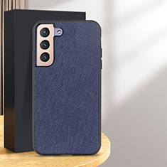 Soft Luxury Leather Snap On Case Cover B03H for Samsung Galaxy S25 5G Blue