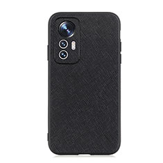 Soft Luxury Leather Snap On Case Cover B03H for Xiaomi Mi 12 Pro 5G Black