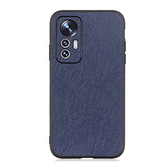 Soft Luxury Leather Snap On Case Cover B03H for Xiaomi Mi 12 Pro 5G Blue