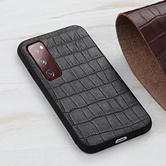 Soft Luxury Leather Snap On Case Cover B04H for Samsung Galaxy S20 FE 4G Black