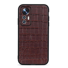Soft Luxury Leather Snap On Case Cover B04H for Xiaomi Mi 12 Lite 5G Brown