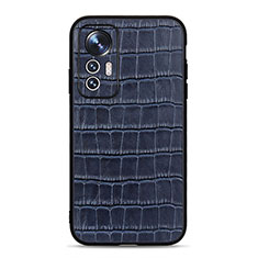 Soft Luxury Leather Snap On Case Cover B04H for Xiaomi Mi 12S Pro 5G Blue