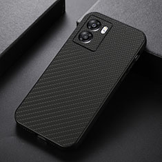Soft Luxury Leather Snap On Case Cover B05H for Oppo A56S 5G Black