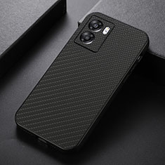 Soft Luxury Leather Snap On Case Cover B05H for Oppo A57 5G Black