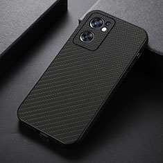 Soft Luxury Leather Snap On Case Cover B05H for Oppo Reno7 SE 5G Black