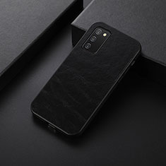 Soft Luxury Leather Snap On Case Cover B05H for Samsung Galaxy A02s Black