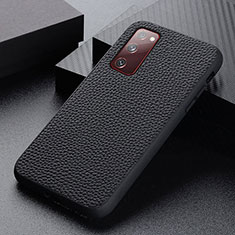 Soft Luxury Leather Snap On Case Cover B05H for Samsung Galaxy S20 FE 4G Black