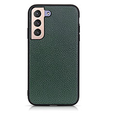 Soft Luxury Leather Snap On Case Cover B05H for Samsung Galaxy S21 Plus 5G Green