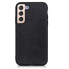 Soft Luxury Leather Snap On Case Cover B05H for Samsung Galaxy S22 5G Black
