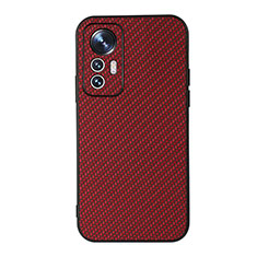 Soft Luxury Leather Snap On Case Cover B05H for Xiaomi Mi 12 Lite 5G Red