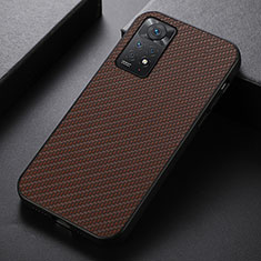 Soft Luxury Leather Snap On Case Cover B05H for Xiaomi Redmi Note 11 Pro 4G Brown