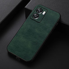 Soft Luxury Leather Snap On Case Cover B06H for OnePlus Nord N300 5G Green