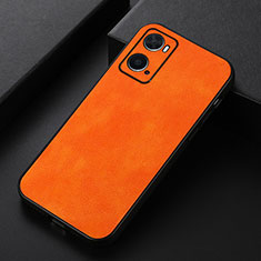 Soft Luxury Leather Snap On Case Cover B06H for Oppo A36 Orange