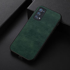 Soft Luxury Leather Snap On Case Cover B06H for Oppo Reno6 Pro 5G Green