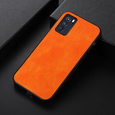 Soft Luxury Leather Snap On Case Cover B06H for Oppo Reno6 Pro 5G India Orange