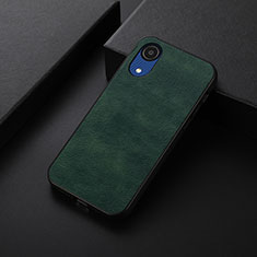 Soft Luxury Leather Snap On Case Cover B06H for Samsung Galaxy A03 Core Green