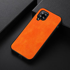 Soft Luxury Leather Snap On Case Cover B06H for Samsung Galaxy A42 5G Orange
