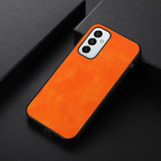 Soft Luxury Leather Snap On Case Cover B06H for Samsung Galaxy M23 5G Orange