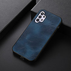 Soft Luxury Leather Snap On Case Cover B06H for Samsung Galaxy M32 5G Blue