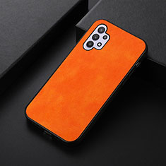 Soft Luxury Leather Snap On Case Cover B06H for Samsung Galaxy M32 5G Orange