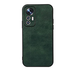 Soft Luxury Leather Snap On Case Cover B06H for Xiaomi Mi 12 5G Green