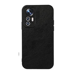 Soft Luxury Leather Snap On Case Cover B06H for Xiaomi Mi 12 Pro 5G Black