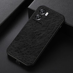 Soft Luxury Leather Snap On Case Cover B07H for OnePlus Nord N300 5G Black