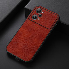 Soft Luxury Leather Snap On Case Cover B07H for Oppo K10 Pro 5G Brown