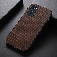 Soft Luxury Leather Snap On Case Cover B07H for Oppo Reno6 Pro 5G India Brown