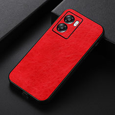 Soft Luxury Leather Snap On Case Cover B07H for Realme V23 5G Red