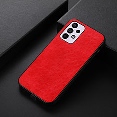 Soft Luxury Leather Snap On Case Cover B07H for Samsung Galaxy A33 5G Red
