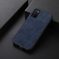 Soft Luxury Leather Snap On Case Cover B07H for Samsung Galaxy M02s Blue