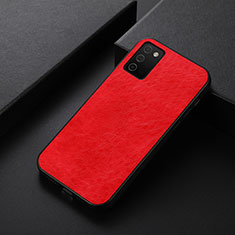 Soft Luxury Leather Snap On Case Cover B07H for Samsung Galaxy M02s Red