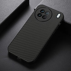 Soft Luxury Leather Snap On Case Cover B07H for Vivo X90 5G Black