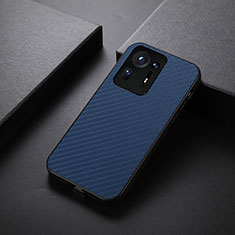 Soft Luxury Leather Snap On Case Cover B07H for Xiaomi Mi Mix 4 5G Blue